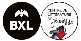 Logo du Centre de littérature de jeunesse de Bruxelles, dessiné par Mario Ramos (© CLJBxl)